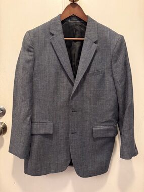 rag & bone Men's Gray Herringbone Blazer - Classic Tailored Jacket